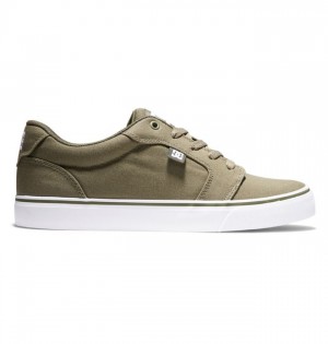 DC Shoes Anvil Canvas Miesten Essentials Oliivinvihreä Valkoinen | 901-NWAKQO