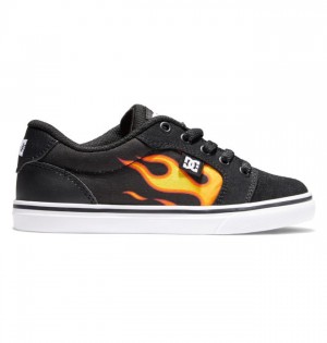 DC Shoes Anvil Lasten Anvil Mustat | 748-TALKXN