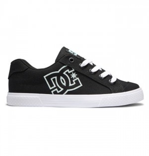 DC Shoes Chelsea Naisten Tennarit Mustat Vaaleanturkoosi | 512-GODXHL