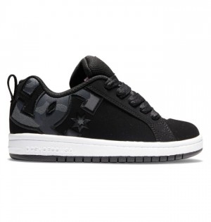 DC Shoes Court Graffik Lasten Court Graffik Mustat | 520-ZRXPCW