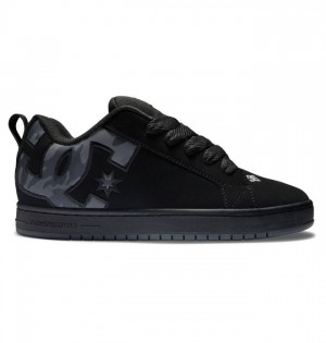 DC Shoes Court Graffik Miesten Essentials Mustat Mustat Mustat | 764-GPLVES