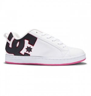 DC Shoes Court Graffik Naisten Tennarit Mustat Valkoinen Pinkki | 426-YVMPHZ