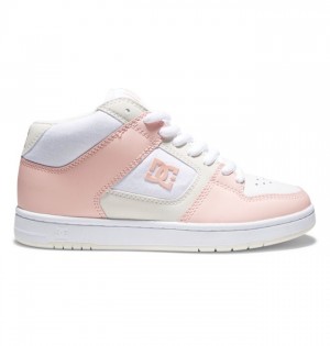 DC Shoes Manteca 4 MID Mid-Top Naisten Tennarit Valkoinen Pinkki | 172-ZTQBNX