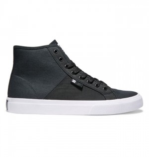 DC Shoes Manual HI Canvas High-Top RIPSTOP Miesten Tennarit Mustat | 741-OHPVAN
