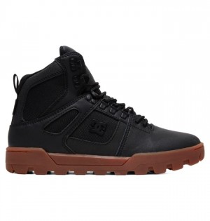 DC Shoes Pure Hi Weather Resistant Winter Boots Miesten Talvisaappaat Mustat | 048-ZOKWHJ
