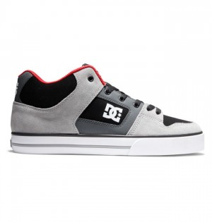 DC Shoes Pure MID Mid-Top Miesten Tennarit Mustat Harmaat Punainen | 513-GRLQTV