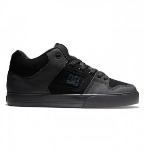 DC Shoes Pure MID Mid-Top Miesten Tennarit Mustat Mustat | 406-HUDFSZ