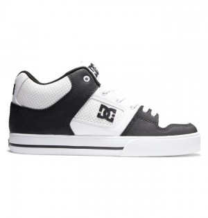 DC Shoes Pure MID Mid-Top Miesten Tennarit Valkoinen Mustat Valkoinen | 304-WJNQST