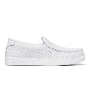 DC Shoes Villain Slip-On Miesten Mokkasiinit Valkoinen | 294-HBAMXY