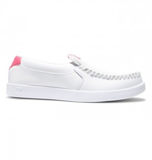 DC Shoes Villain Slip On Naisten Mokkasiinit Valkoinen Pinkki | 079-JGVLMD